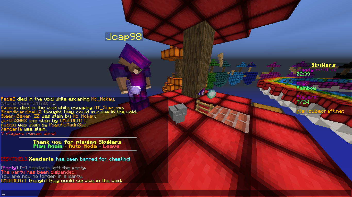 Java Banned Legit Player While Fighting Anti Kb Hacker Lmao Cubecraft Games